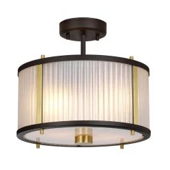 Hängelampe Glas Metall in Braun Klar verstellbar