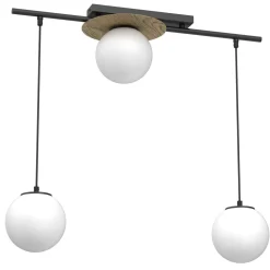 Hängelampe Glas Metall L:74 cm E27 Modern gemütlich