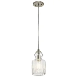 Hängelampe Glas Metall Vintage Design Ø15cm E27