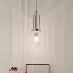 Hängelampe Glasschirm Ø 17,8 cm H: max. 176,5 cm Art Déco