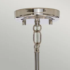 Hängelampe Grau Nickel 9x E14 Metall Glas LILINIA