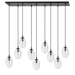 Hängelampe groß 100 cm 9x E14 Glas höhenverstellbar