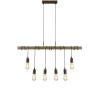 Hängelampe Holz Balken B: 100 cm für 6x E27 Modern