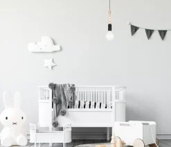 Hängelampe Holz Metall Schwarz E27 Ø10 cm rund wohnlich