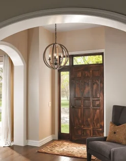 Hängelampe Holz rund Ø52cm Höhe verstellbar ARBARO