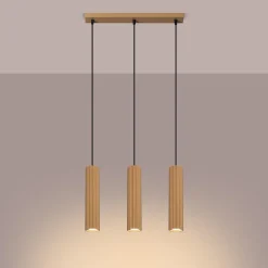 Hängelampe in Gold B: 45 cm H: max. 98 cm 3-flammig GU10