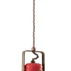 Hängelampe Keramik E27 D: 23 cm H: max. 150 cm Rot