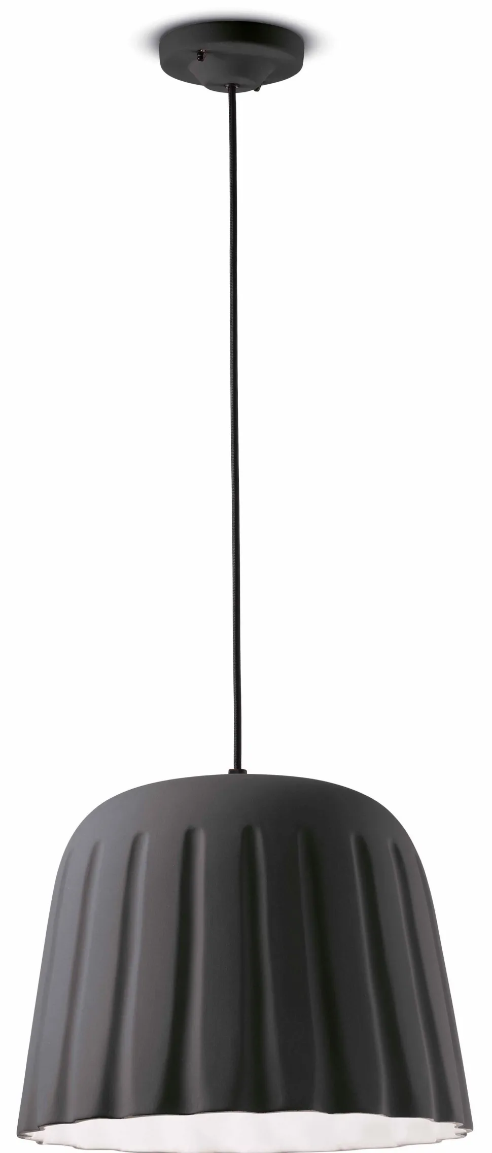 Hängelampe Keramik E27 rund D: 40 cm H: max. 150 cm