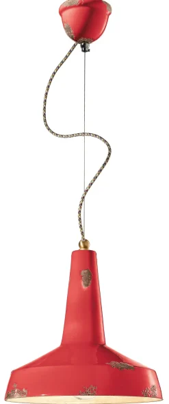 Hängelampe Keramik rund D: 35 cm H: max. 133 cm E27