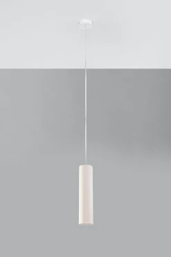 Hängelampe Keramik Weiß Ø 7,5 cm schmal bemalbar GU10