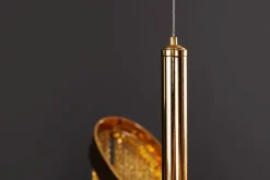 Hängelampe Klassisch Metall in Gold E14 120 cm lang