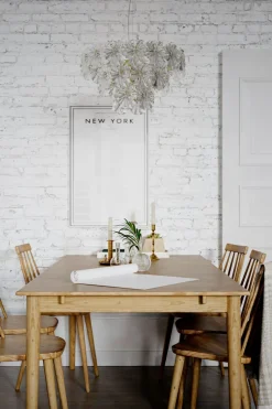 Hängelampe Kristall 51,5 cm breit H: max. 120 cm 5x E14