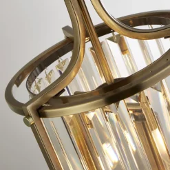 Hängelampe Kristall Art Déco Ø 26 cm H: max. 1,5 cm 2x E14