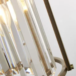 Hängelampe Kristall Art Déco Ø 26 cm H: max. 1,5 cm 2x E14