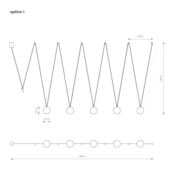 Hängelampe Kugel Schirme 5-flammig G9 Schwarz Weiß verstellbar