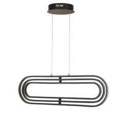 Hängelampe LED Schwarz einstellbare Lichtfarbe B: 80 cm