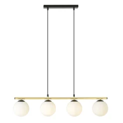 Hängelampe länglich Kugelschirm verstellbar 4x E14