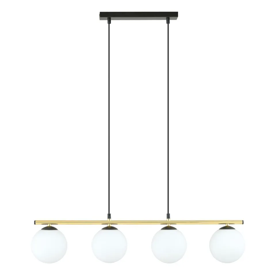 Hängelampe länglich Kugelschirm verstellbar 4x E14