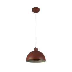 Hängelampe Loft E27 Ø25 cm rund Metallschirm in Orange