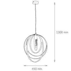 Hängelampe MAE Metall rund Modern verstellbar für E27