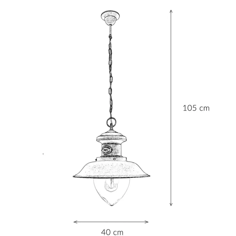 Hängelampe Messing Antik aus Echt-Messing Al Mare