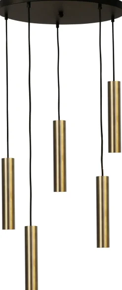 Hängelampe Messing Schwarz Metall GU10 Esszimmer