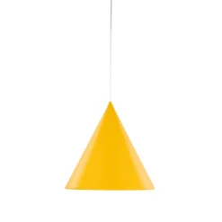 Hängelampe Metall Ø 32 cm H: max. 165 cm Gelb E27 Retro