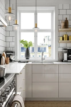 Hängelampe Metall 16 cm breit H: max. 350 cm für E27