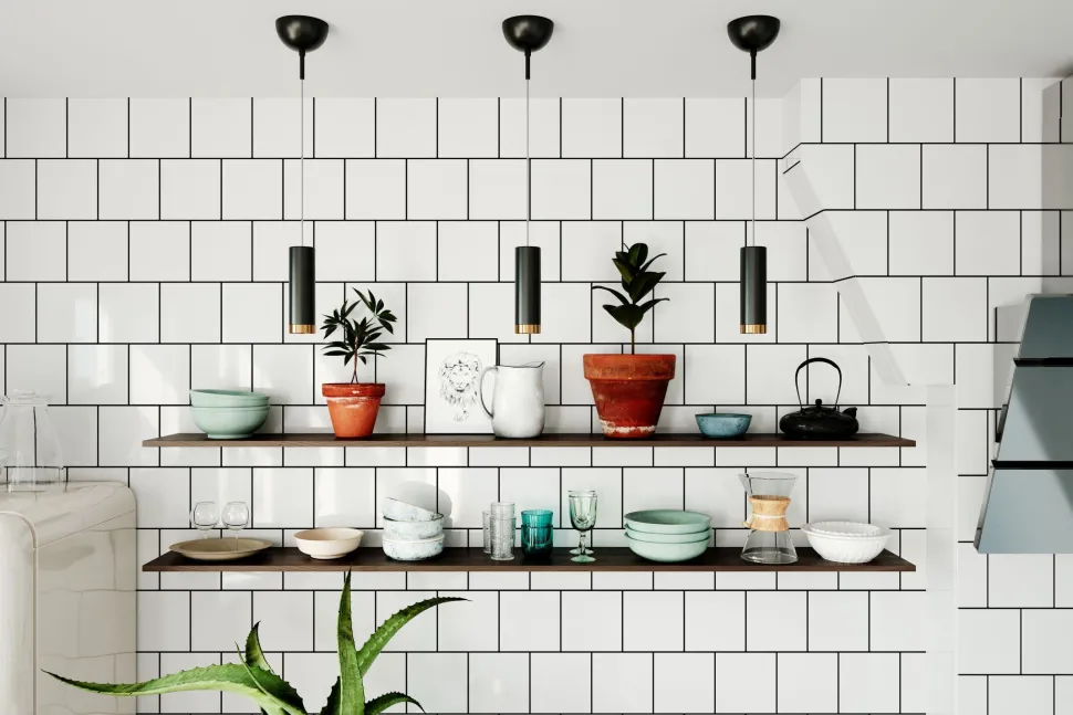 Hängelampe Metall B: 6 cm H: max. 120 cm Schwarz schmal GU10