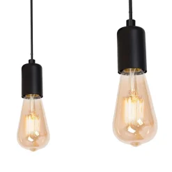 Hängelampe Metall 3-flammig Modern groß flexibel