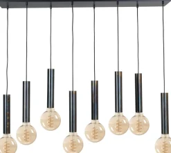 Hängelampe Metall für E27 Schwarz Öl-Effekt Esstisch