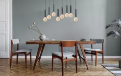 Hängelampe Metall für E27 Schwarz Öl-Effekt Esstisch