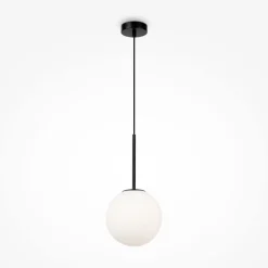 Hängelampe Metall Glas Ø 20 cm rund H: max. 222,5 cm