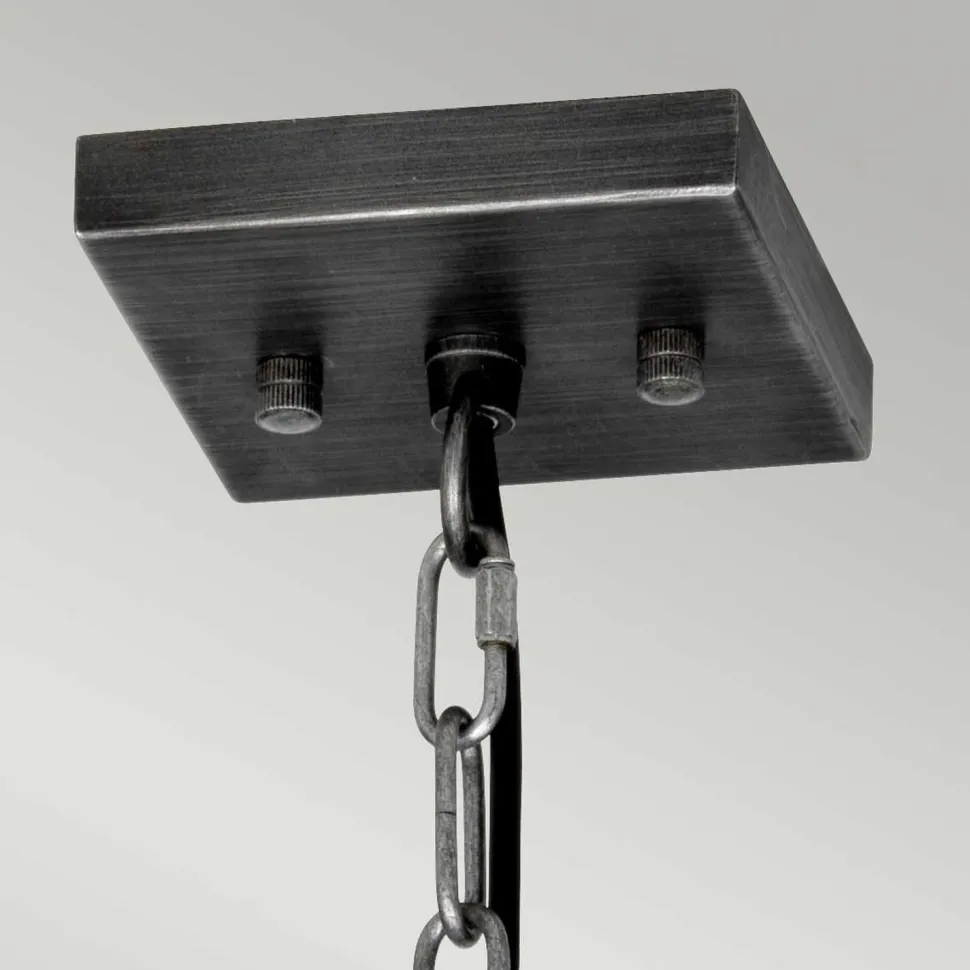 Hängelampe Metall Glas 25 cm breit H: max. 200,3 cm E27