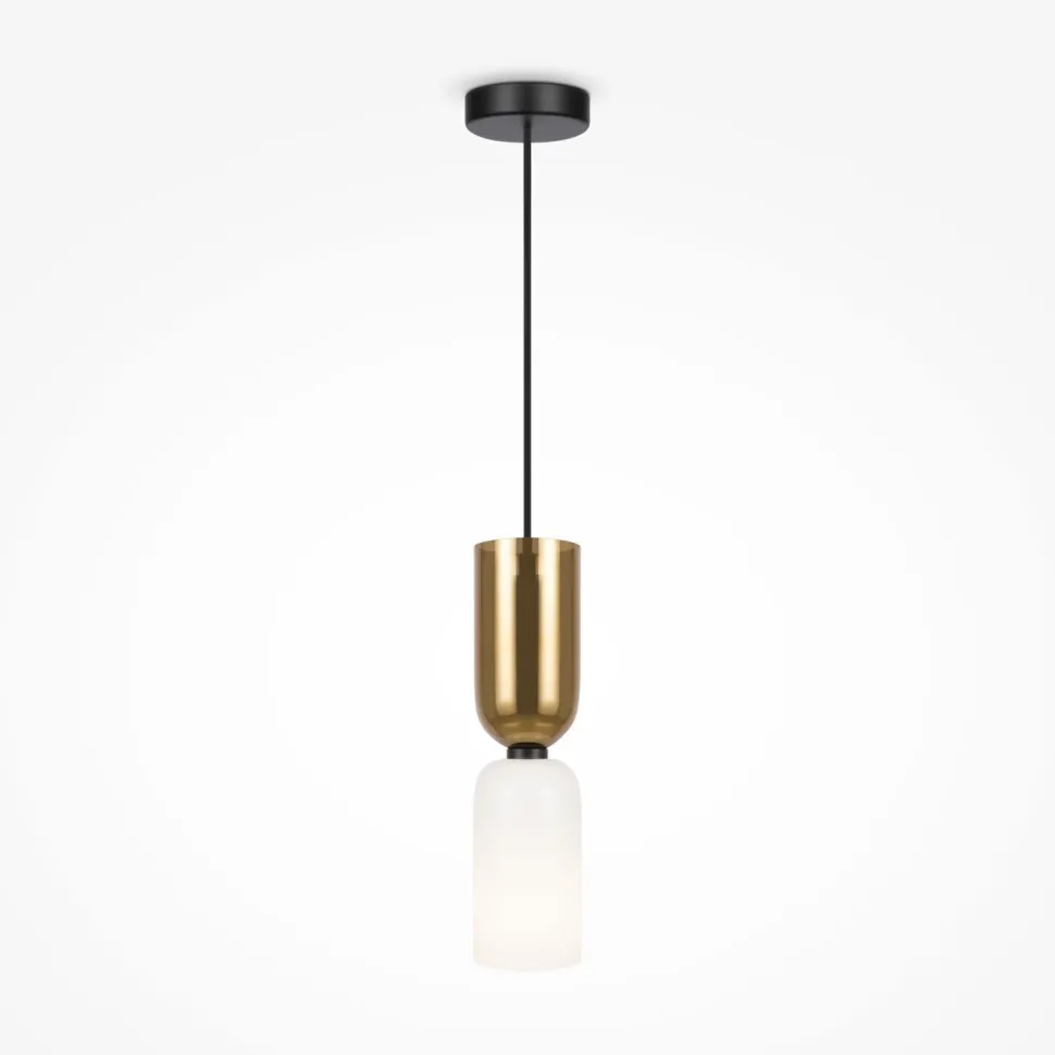 Hängelampe Metall Glas E14 rund D: 8 cm H: max. 232 cm