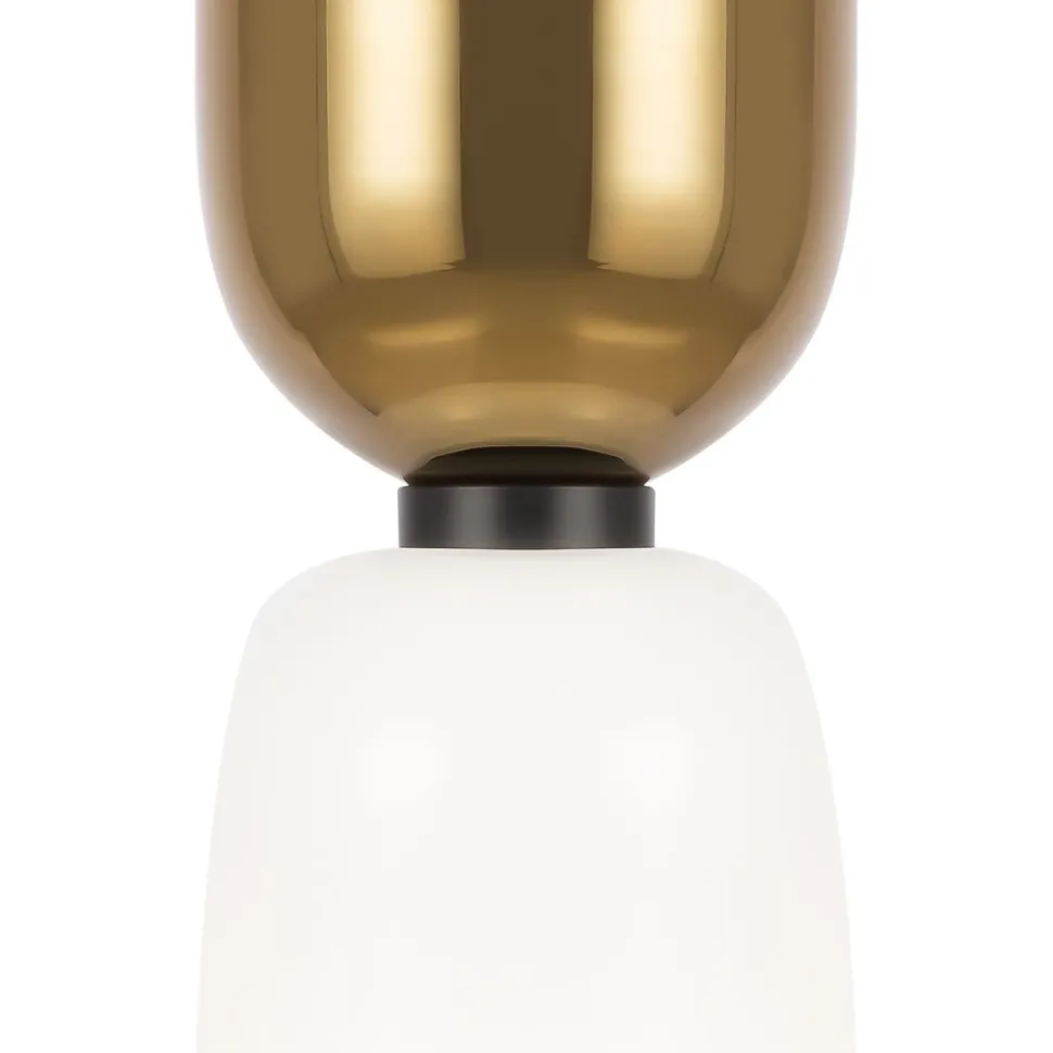 Hängelampe Metall Glas E14 rund D: 8 cm H: max. 232 cm