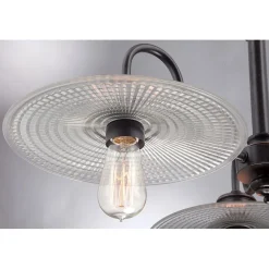 Hängelampe Metall Glas 3-flammig Esszimmer ALNILLA