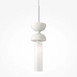 Hängelampe Metall Glas G9 D: 10 cm rund Modern MARIA