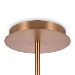 Hängelampe Metall Glas H: max. 140 cm in Gold Weiß E14