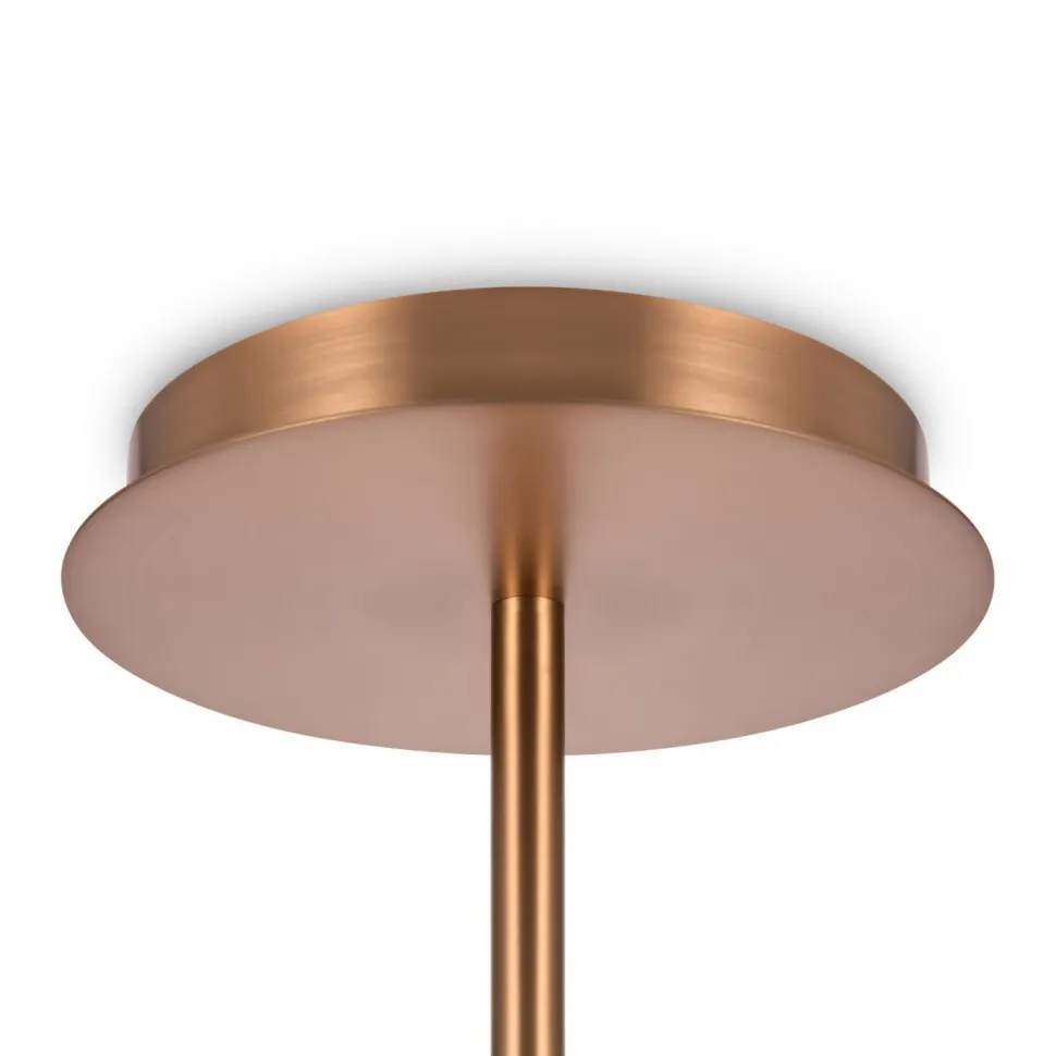 Hängelampe Metall Glas H: max. 140 cm in Gold Weiß E14