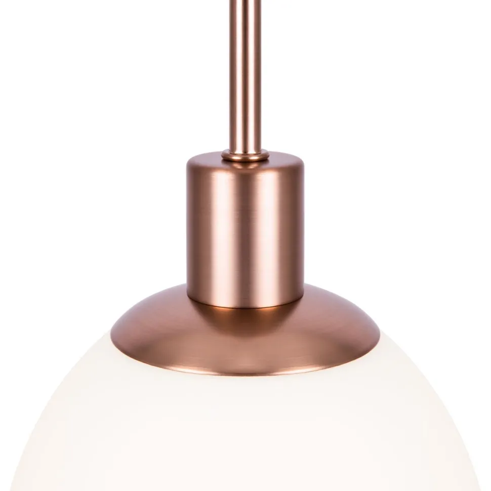 Hängelampe Metall Glas rund D: 15 cm H: max. 153 cm E14