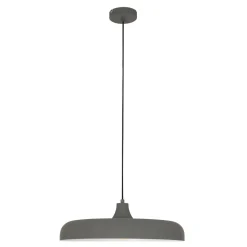 Hängelampe Metall Grau L:50 cm rund E27 Modernes Design