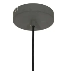 Hängelampe Metall Grau L:50 cm rund E27 Modernes Design