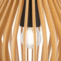 Hängelampe Metall Holz D: 20 cm H: max. 333,5 cm E27