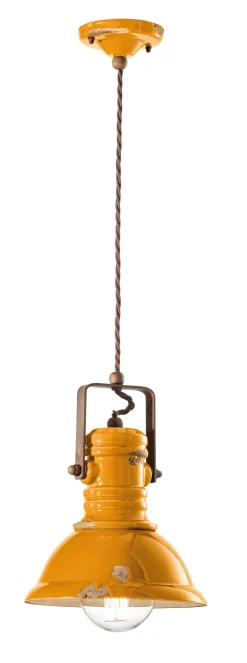 Hängelampe Metall Keramik D: 23 cm rund H: max. 150 cm