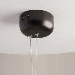 Hängelampe Metall Rauchglas LED Ø 30,2 cm rund in Gold