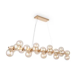 Hängelampe Metall Rauchglas H: max. 133,9 cm G9 Modern