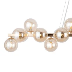 Hängelampe Metall Rauchglas H: max. 133,9 cm G9 Modern