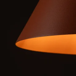 Hängelampe Metall Rot Ø 25 cm H: max. 160 cm E27 Retro