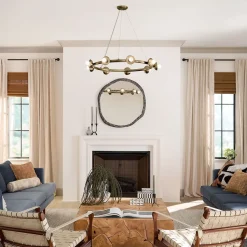 Hängelampe Metall rund D: 87,6 cm H: max. 185,5 cm E14